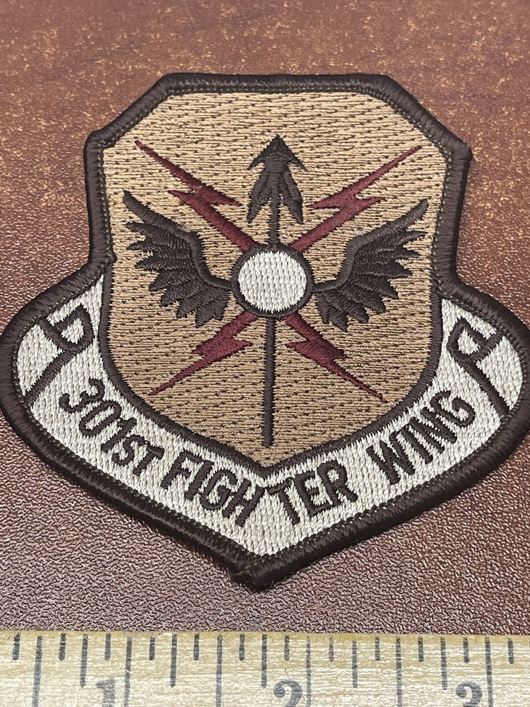 Patches Military USAF patch 301st Fighter Wing Patch Brown Air Force