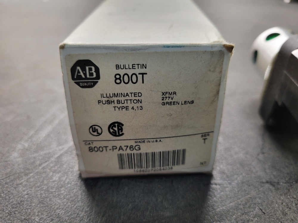Allen Bradley 800T-PA76G Illuminated Pushbutton.