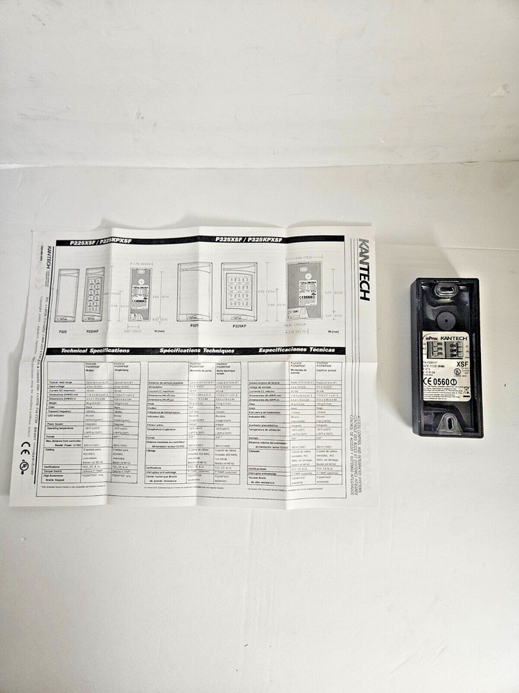Kantech P225XSF ioProx Reader, XSF, Mullion NEW