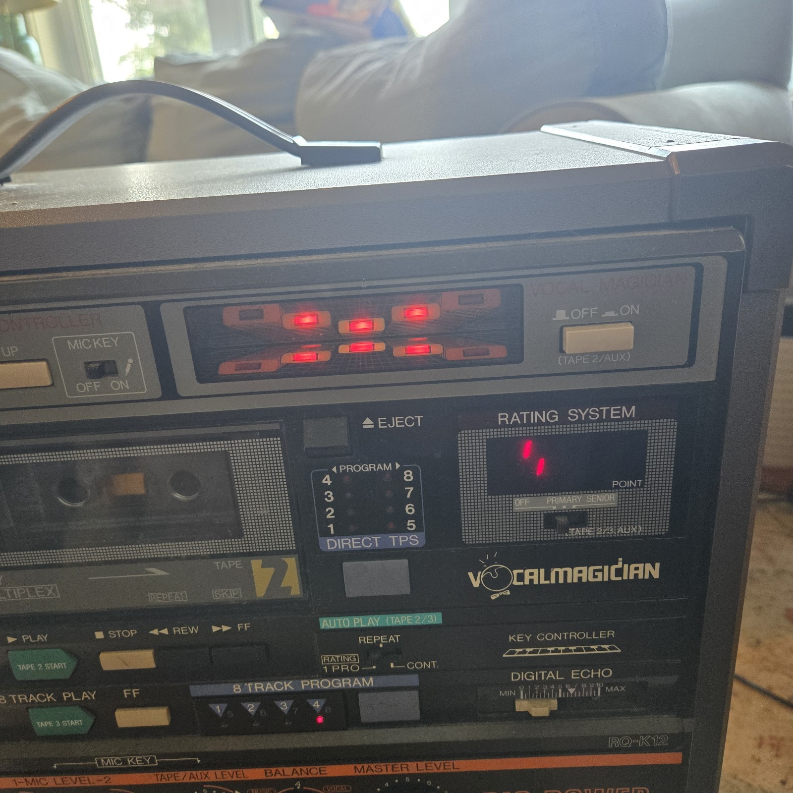 VTG National (Panasonic) RQ-K12 Karaoke Machine Vocal Magician Big Power READ