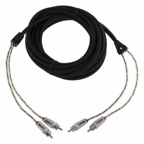 16 ft 2 Channel Shielded Twisted RCA PRO Audio Cable Amp Cable DS18