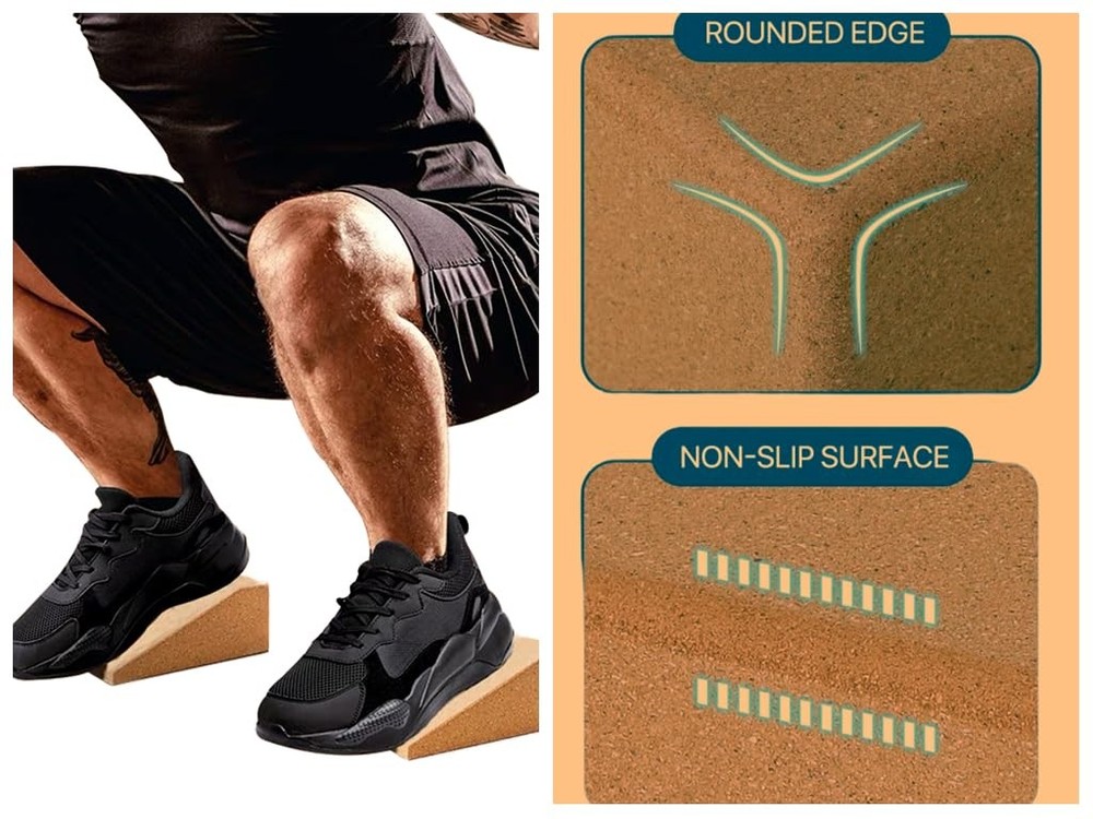 Squat Wedge Blocks Stretching blocks,Non-Slip Surface with Beveled Edges for ...