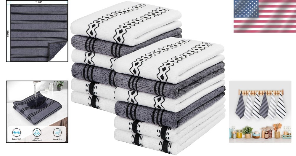 Soft Touch Lint-Free Microfiber Towels - Eco-Friendly 12 Pack, Machine Washable