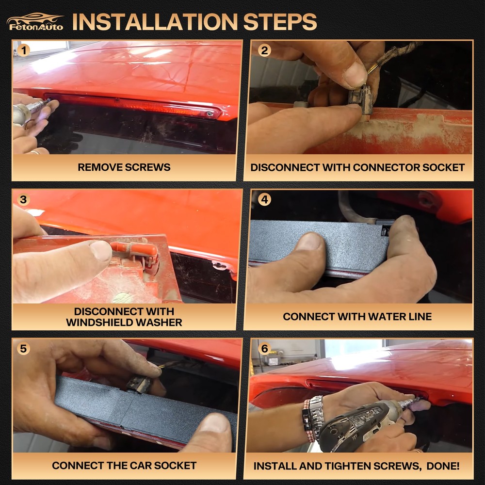 For 2012-2018 Ford Focus Hatchback Center High Mount LED 3rd Third Brake Light
