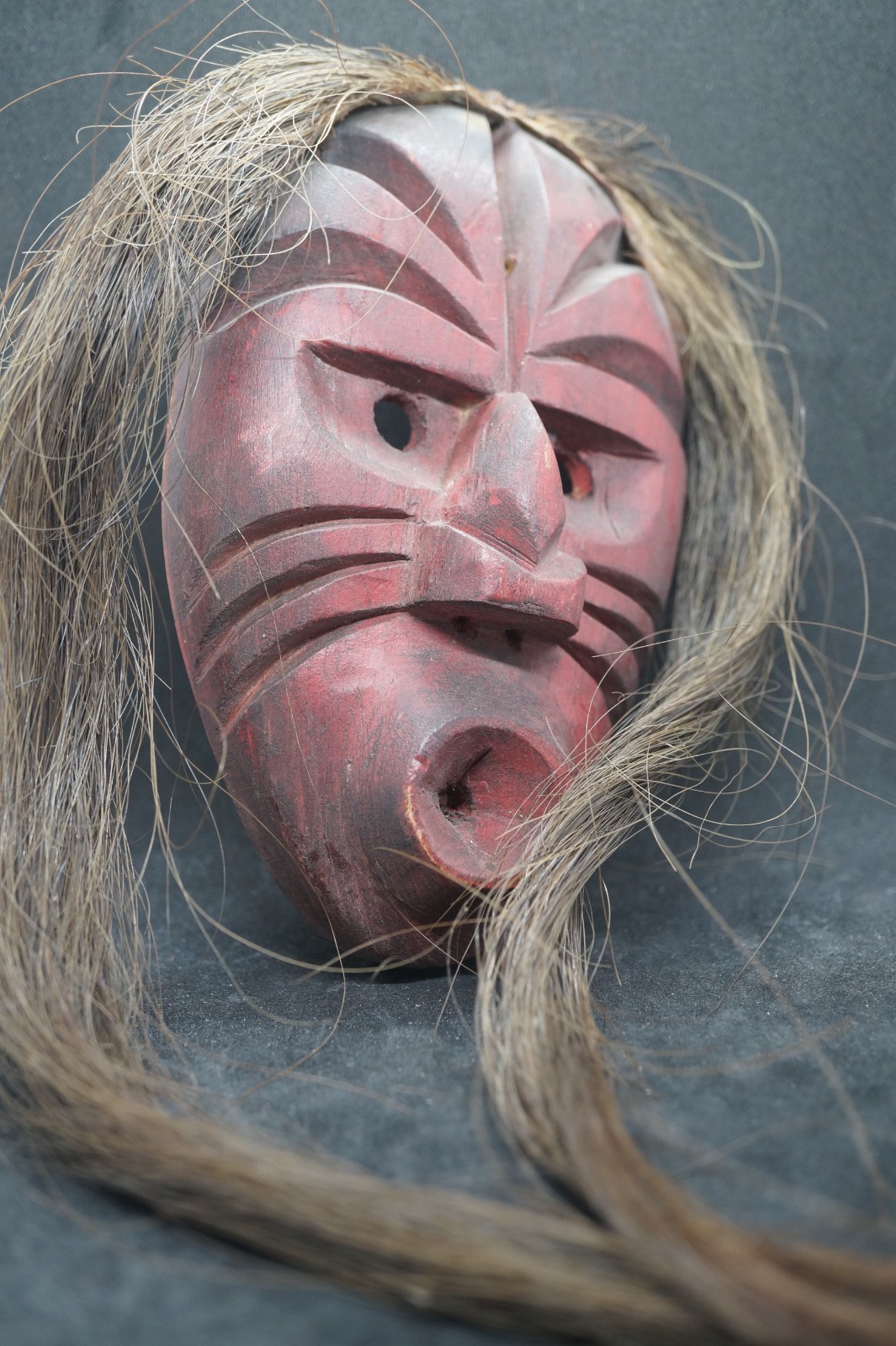 215# Antique, Sacred, False Face Iroquois Mask – Ritually Used