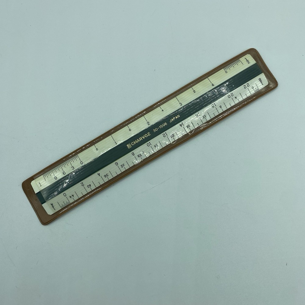 CHARVOZ Engineering Drafting Ruler 30-1506 Japan With Sleeve