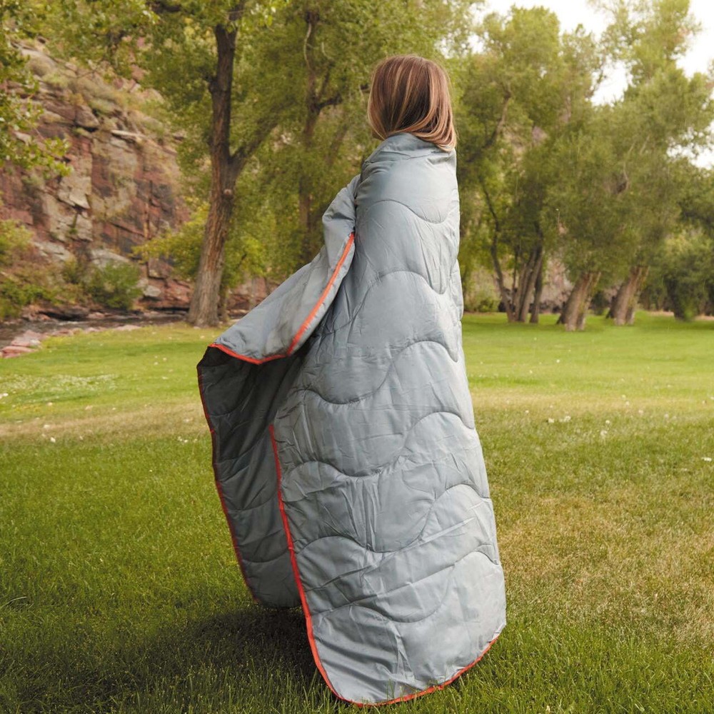 Ozark Trail Packable Blanket, Gray, 70" x 60", Lightweight with Stuff Sack
