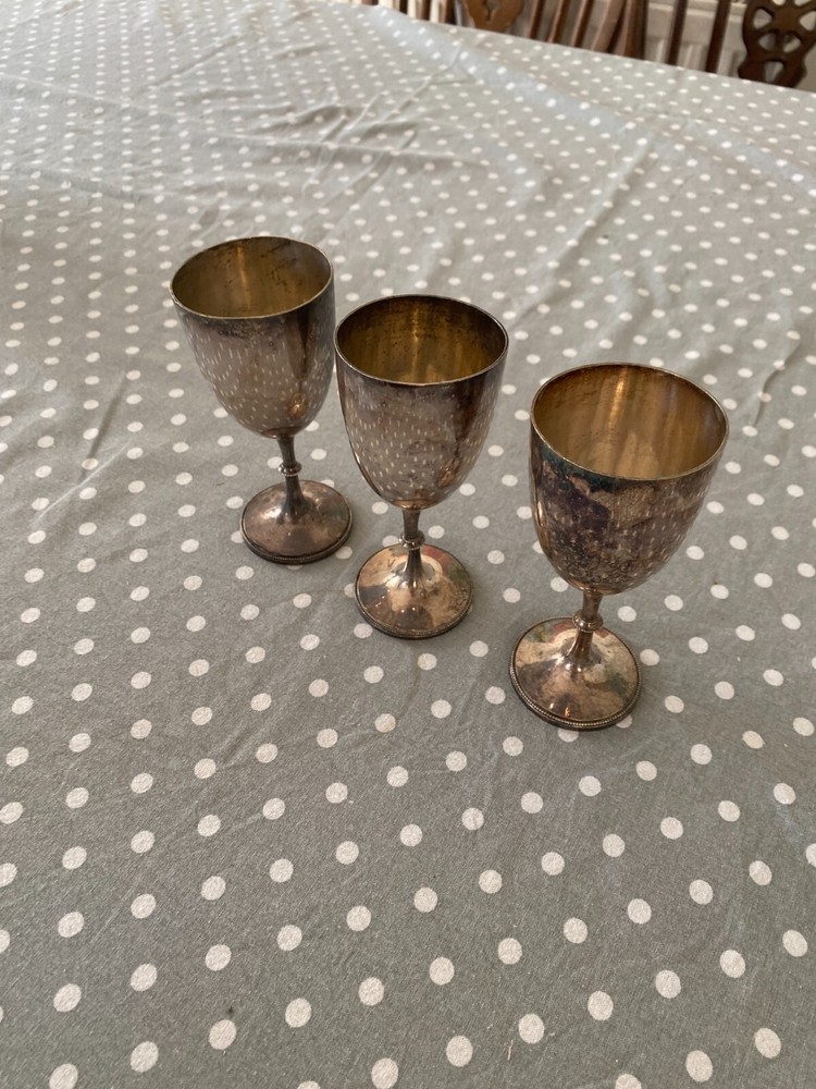 x3 Silver Plated Robert Pringle & Sons Cups