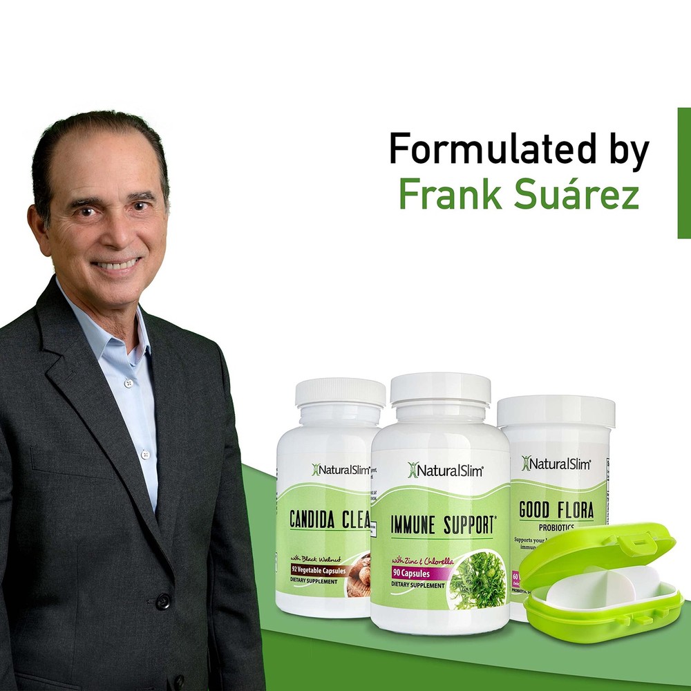 NaturalSlim Candida Cleanse Support Supplements Bundle - Candiseptic Kit Anti