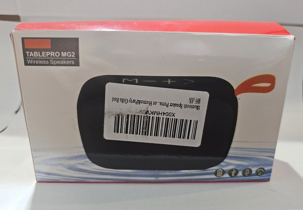 Tabletop Pro MG2 Mini Wireless Bluetooth USB Speaker In Red