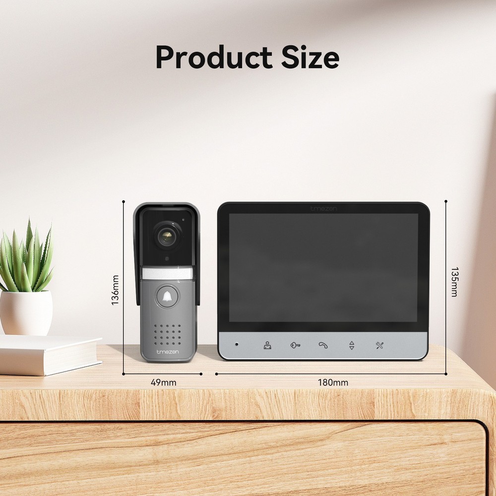 Video Doorbell Intercom Entry System Camera Two-Way Intercom 2x 7'' Monitors