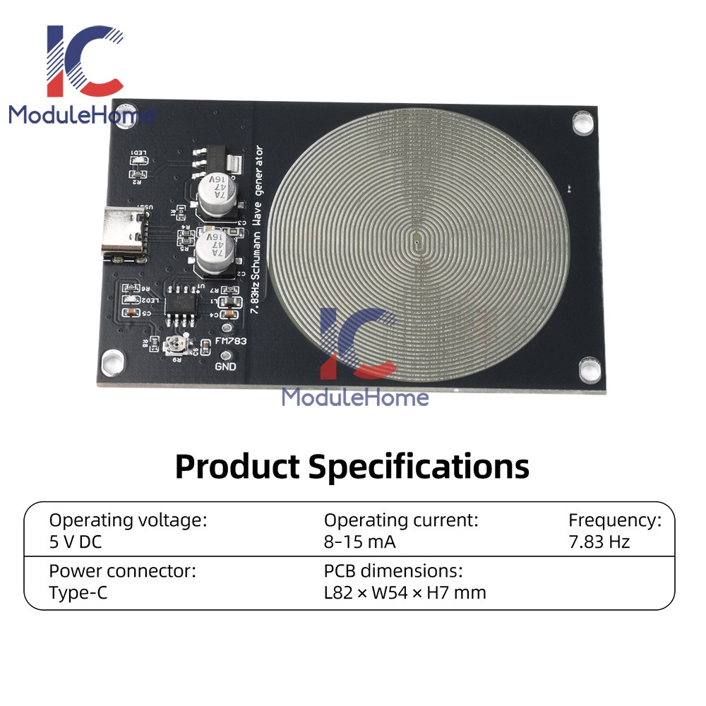 DC 5V 7.83HZ Schumann Wave Generator Ultra Low Frequency Pulse Generator Type C