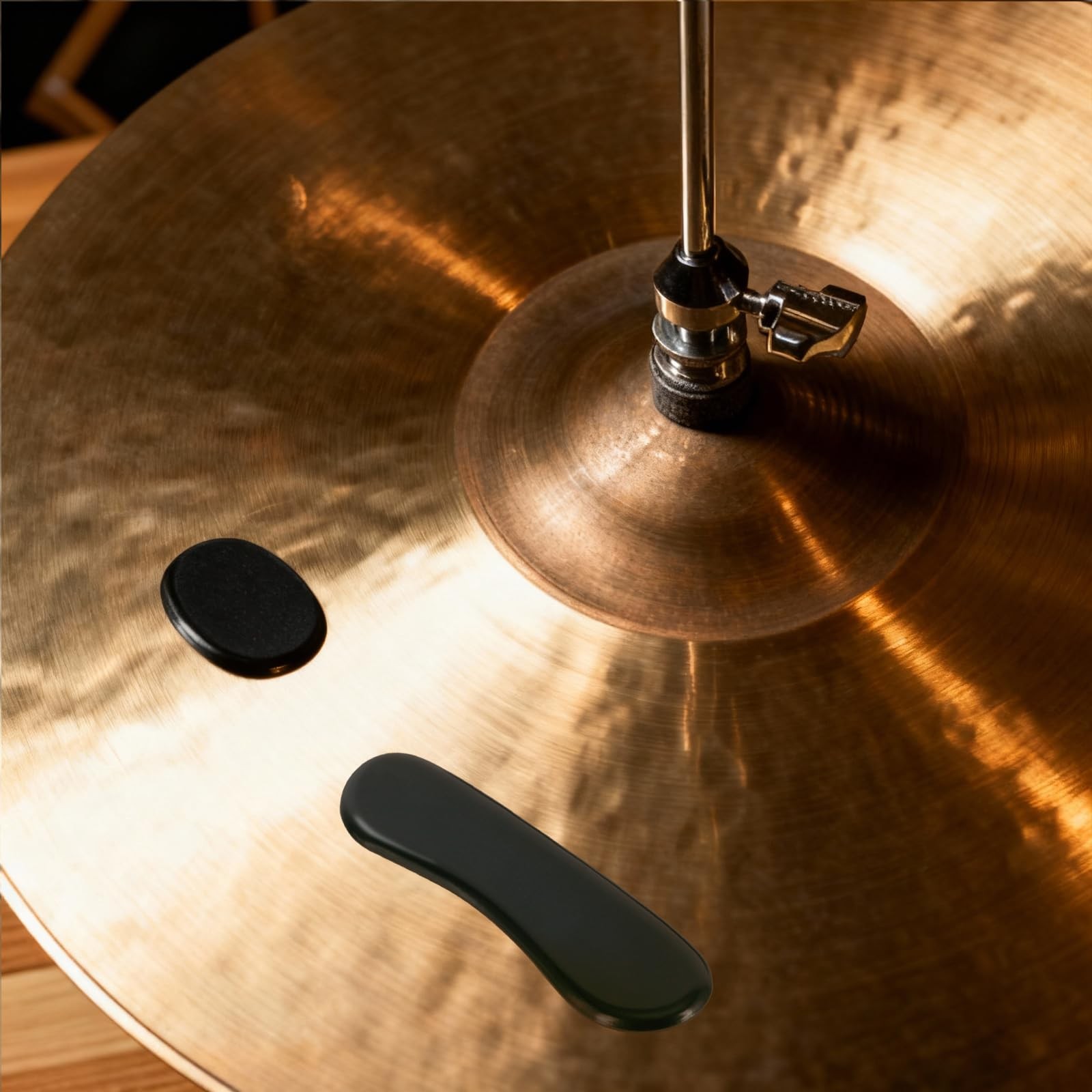 EASTROCK 16 Pieces Drum Damper Gel Pads, 2pcs Round and Long Black