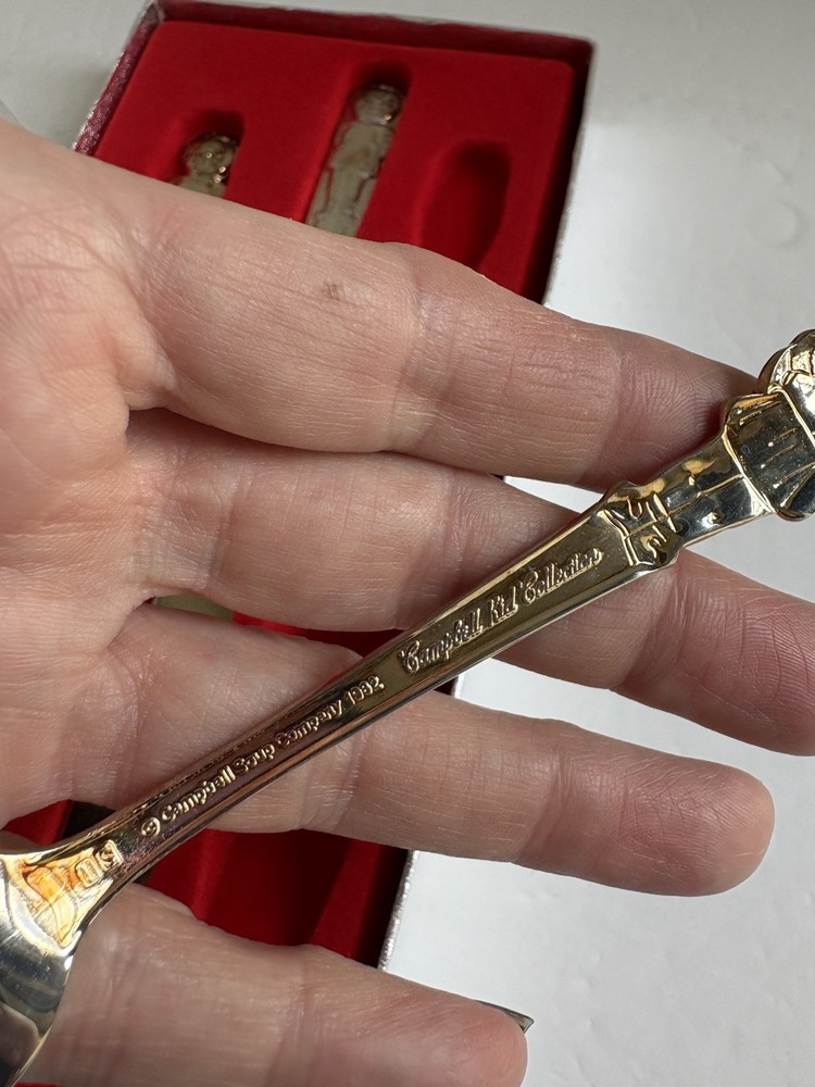 Vintage Campbell Soup Kid Collection Silverplate Flatware set - Fork, Spoon -c