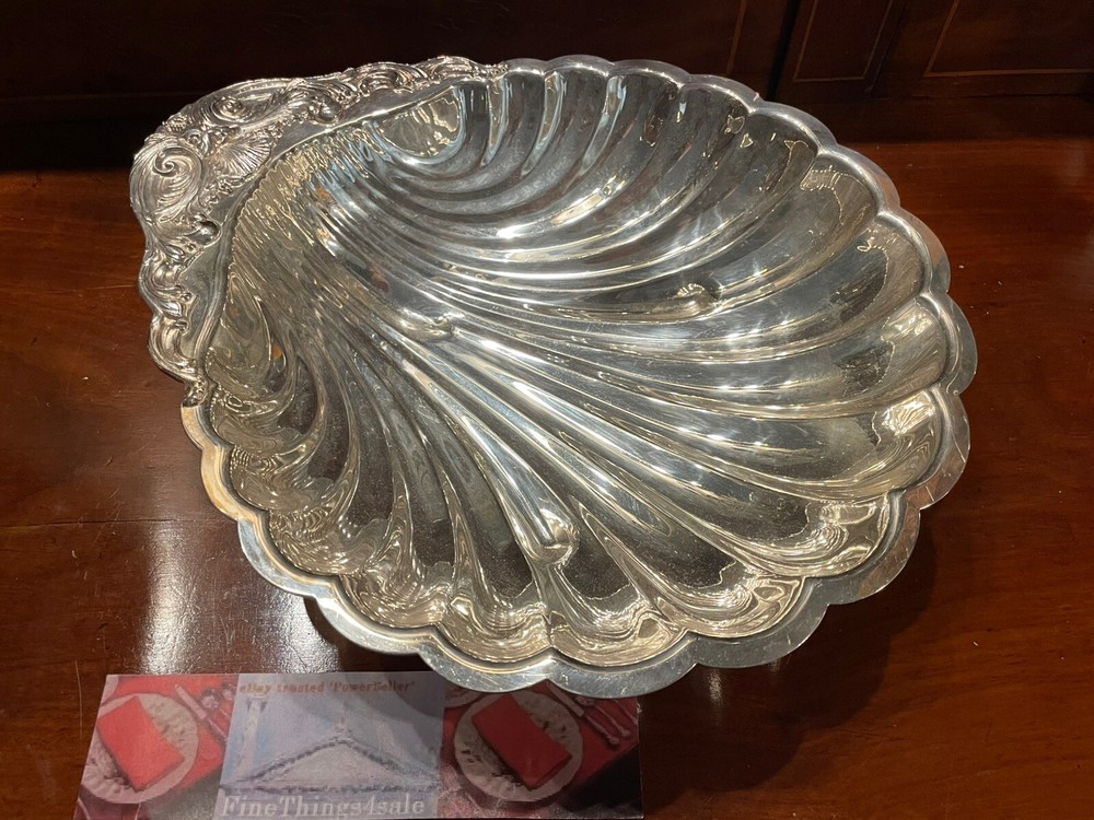 ENGLISH GEORGIAN STYLED SILVER LARGE SERVING BOWL - ICED SHRIMP, SEAFOOD SALADS