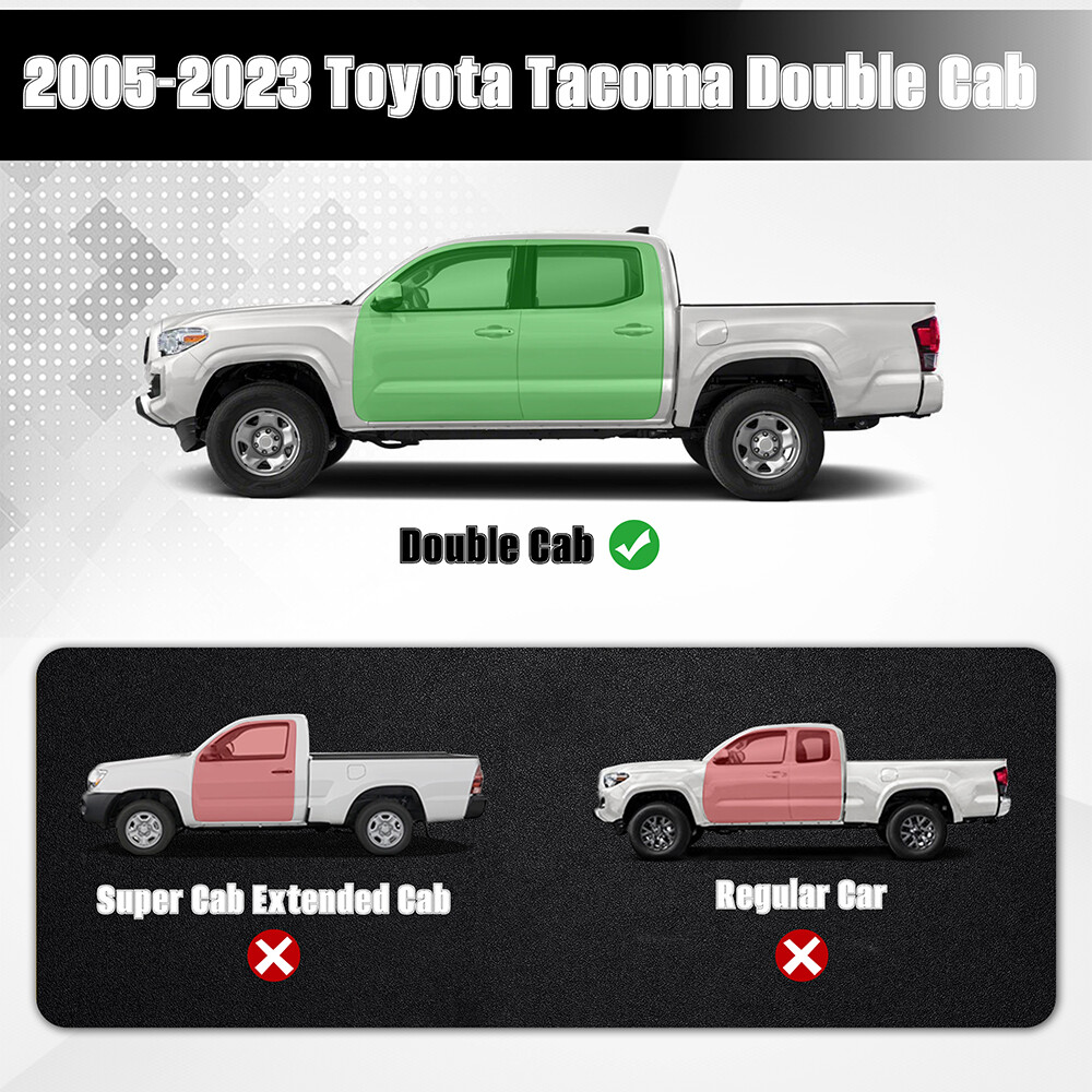 Drop Running Boards for 2005-2023 Toyota Tacoma Double Cab Steel Side Step Bars