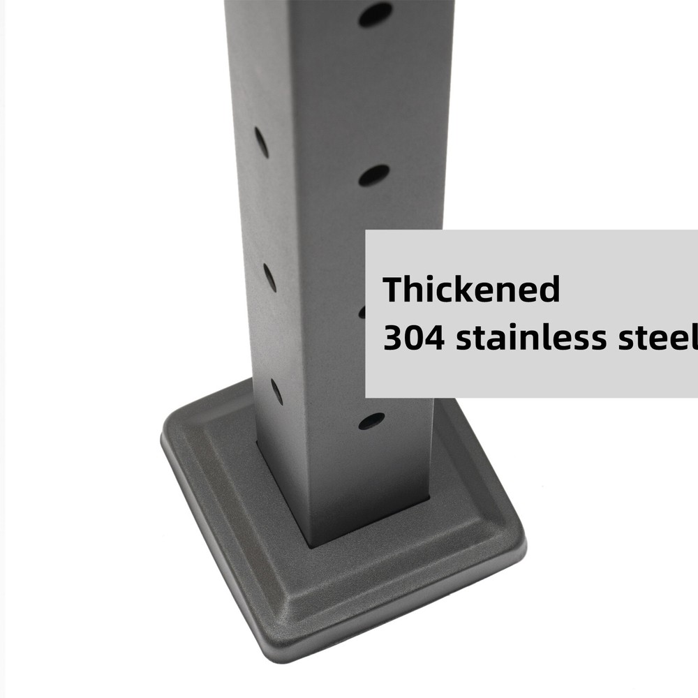 Cable Railing Post Corner Post 36''x2''x2'' Stainless Steel Pre-drilled Posts