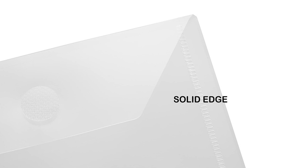 YESSART 40-Pack 3.5x5.5" Plastic Envelopes w/ Hook & Loop Closure, Clear