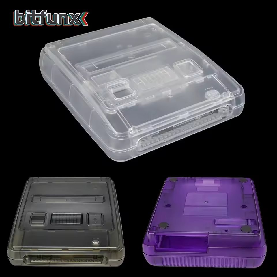 Bitfunx Transparent Replacement Shell Case Housing for Super Famicom SFC SNES
