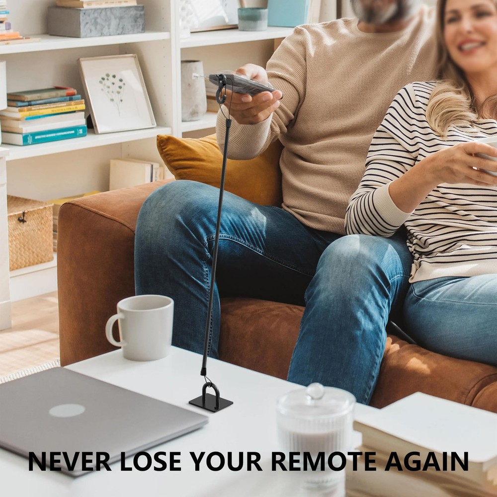 HaisWonsa Retractable TV Remote Tether - 10ft Leash Attachment, Never Black