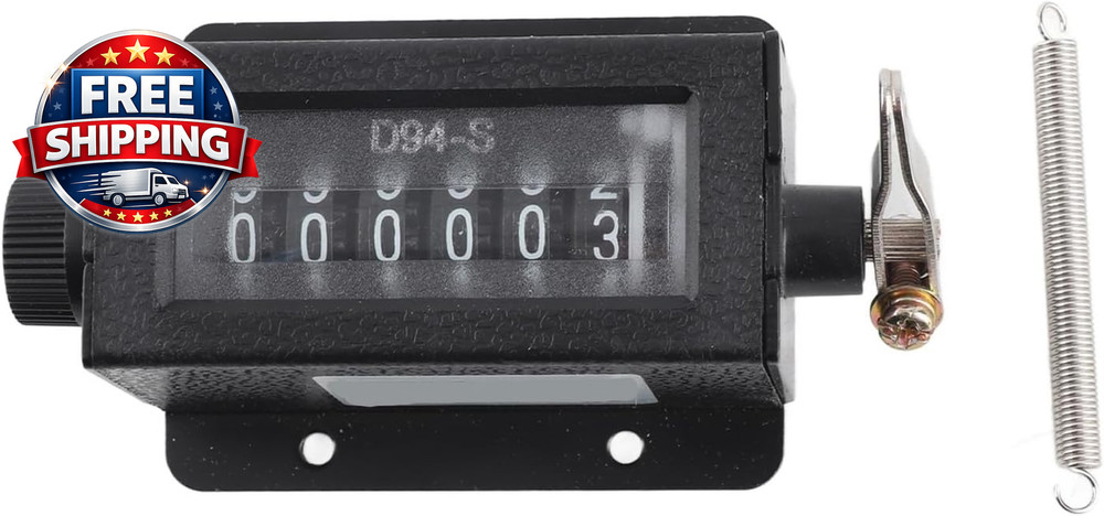 Resettable 6-Digit Digital Tally Counter - Mechanical Pulli Design