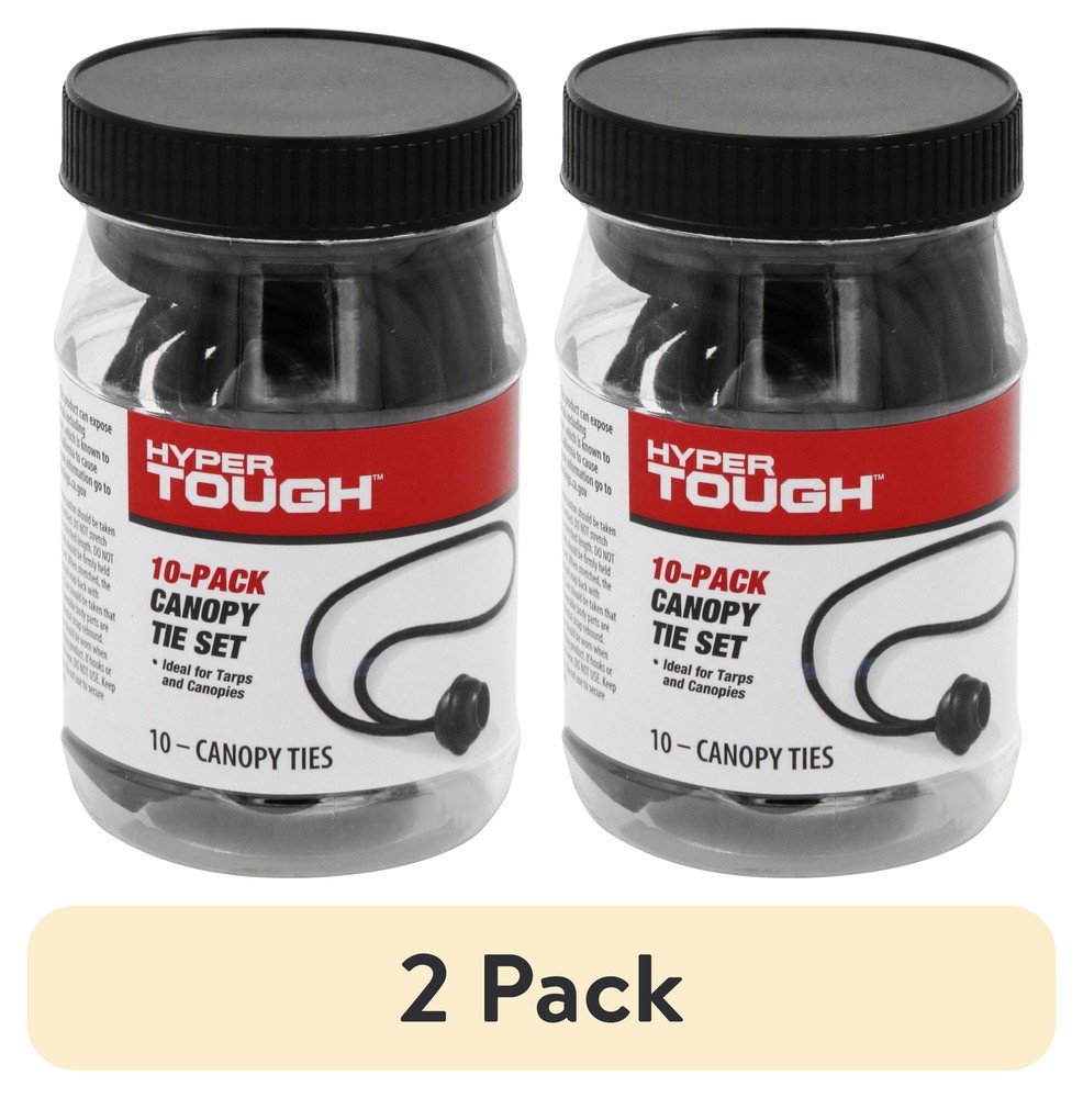 10 Pack, Canopy Tie Bungee Set, Packed in Plastic Jar