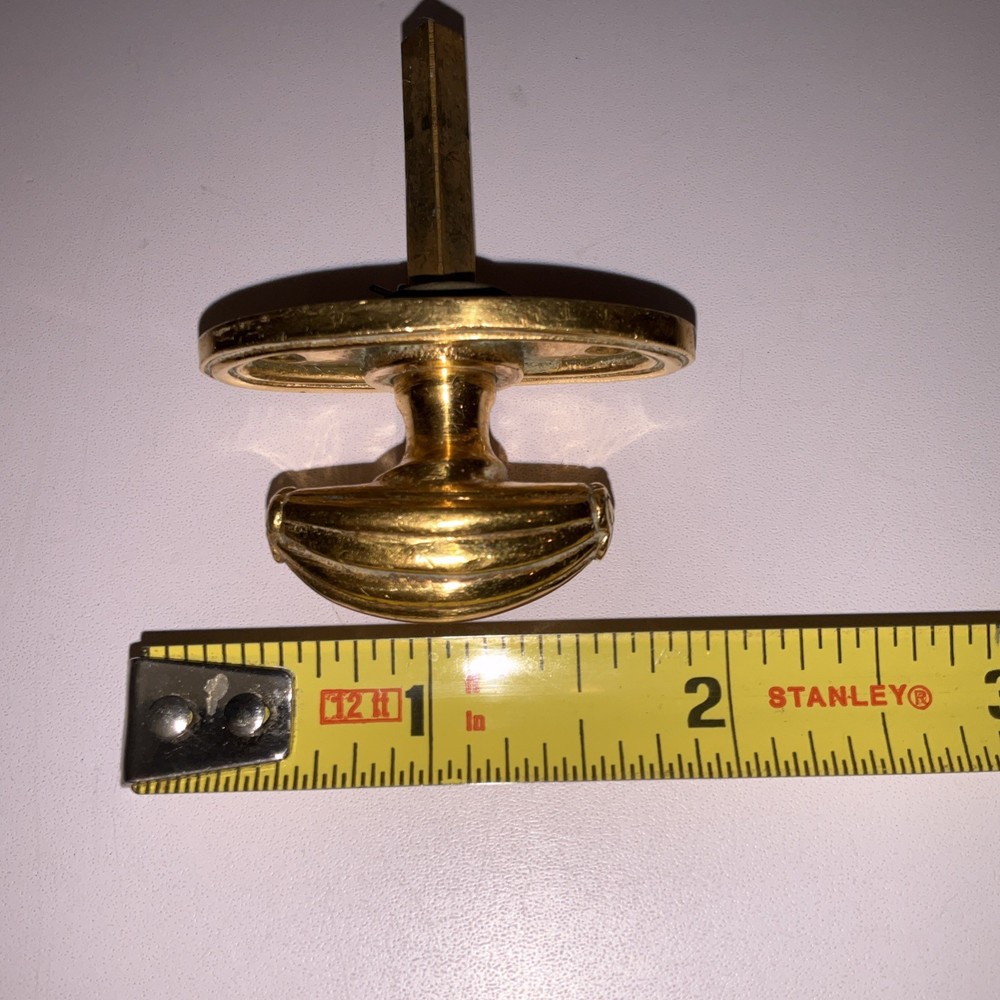 Vintage Solid Brass Interior Door Knob – Small 2” Size – Single Knob Only