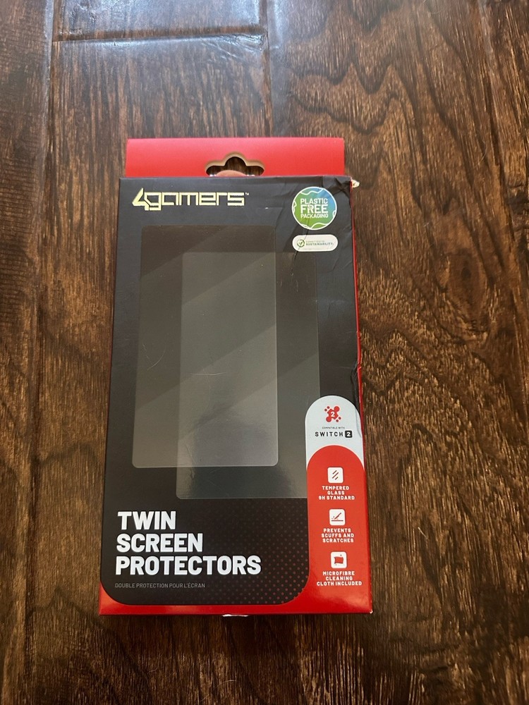 4Gamers Glass Screen Protector & Cleaning Cloth Compatible with Nintendo Switch