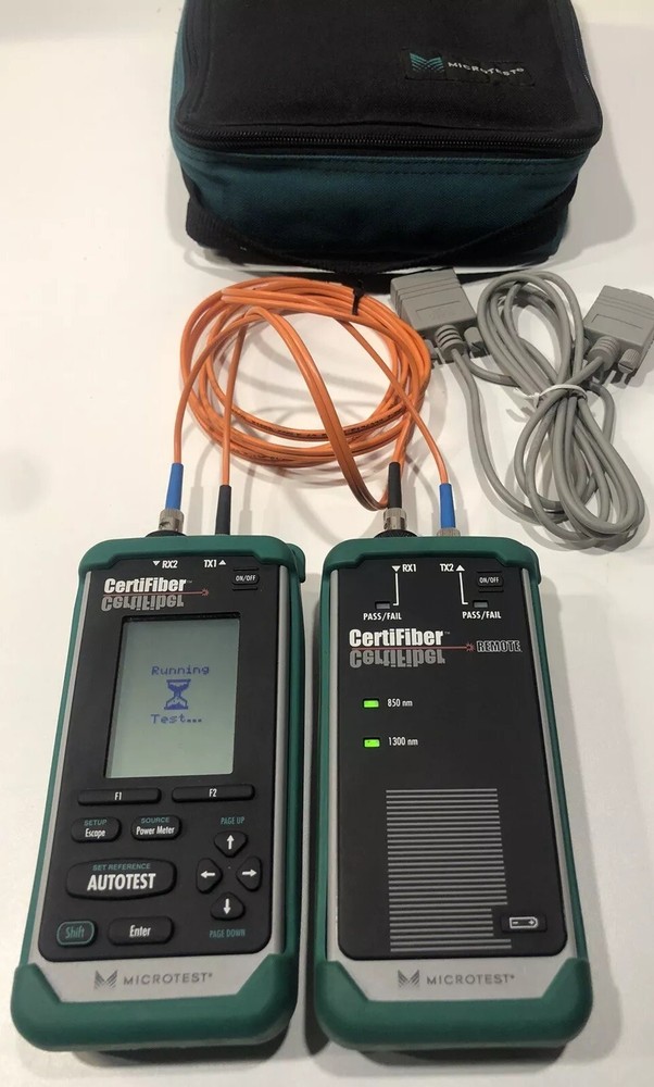 Microtest CertiFiber Optic Advanced certification for multimode Fiber Network