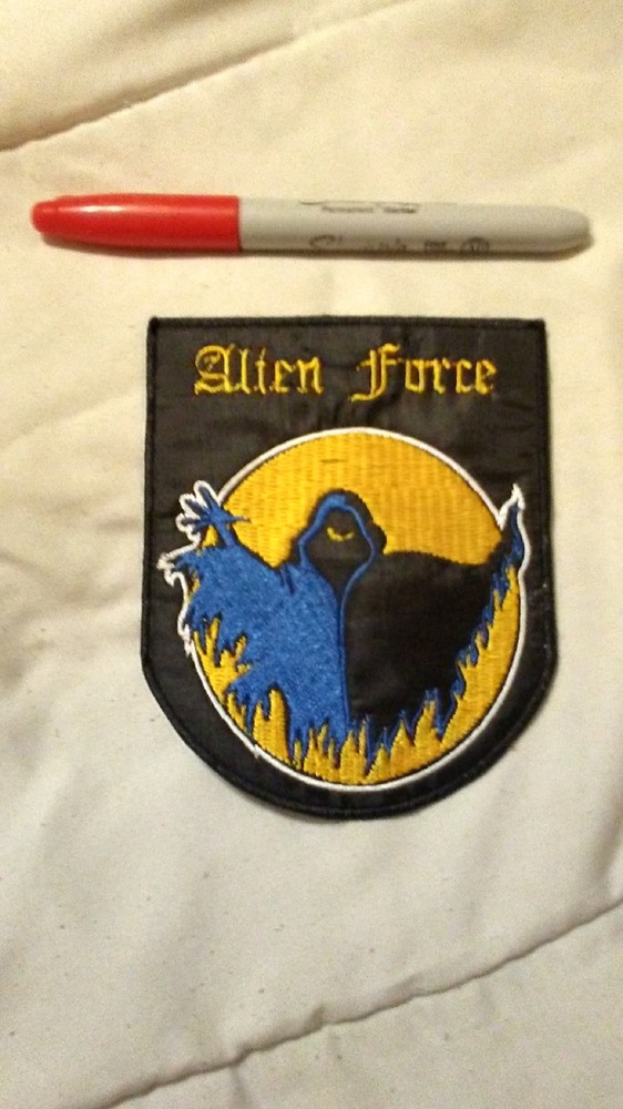 ALIEN FORCE 80s Metal Band EMBROIDERED IRON-ON PATCH FOR JACKET / BAG - RARE