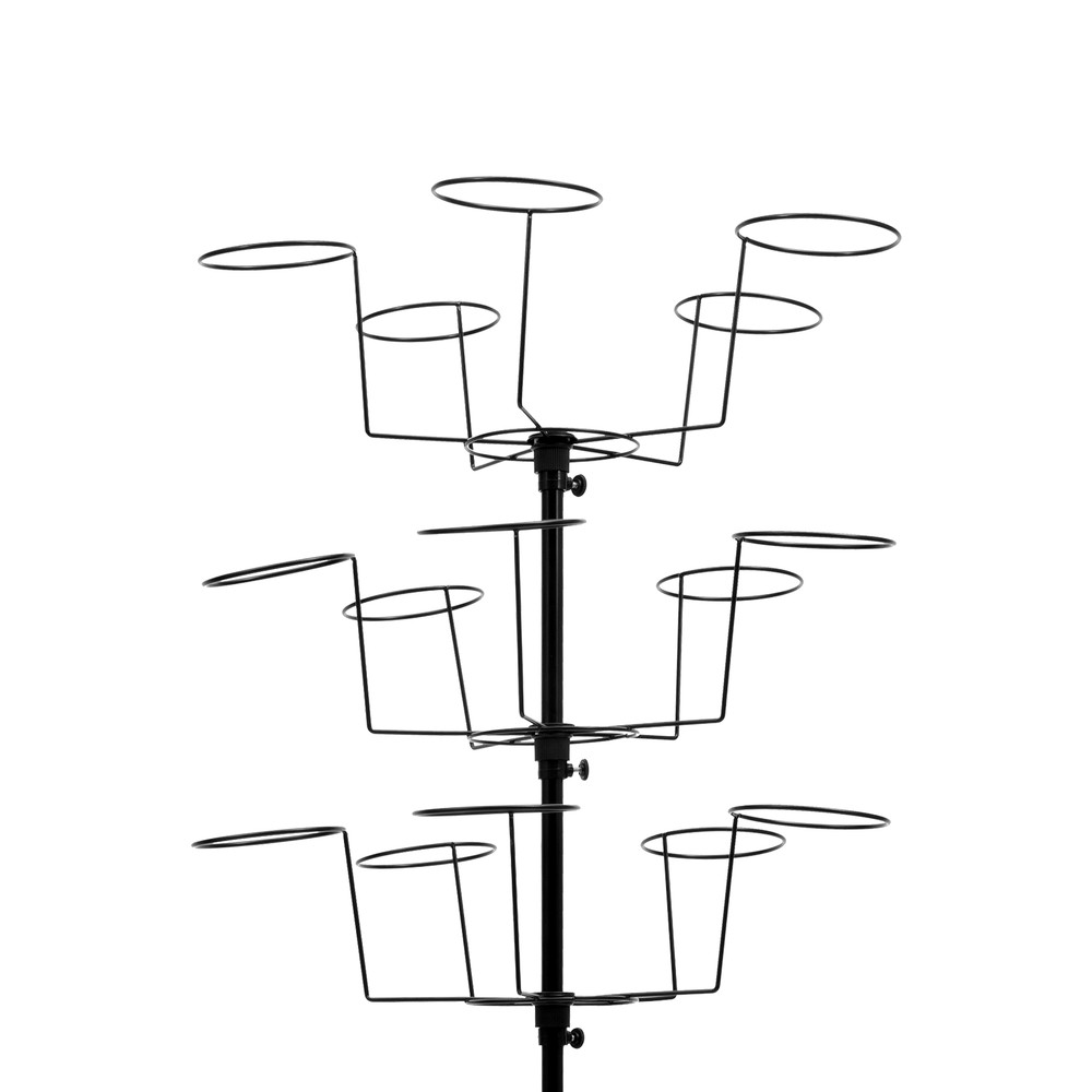 7 Layers 35 Hooks Rotating Display Stand Hat Rack Shop Display Spin Rack NEW