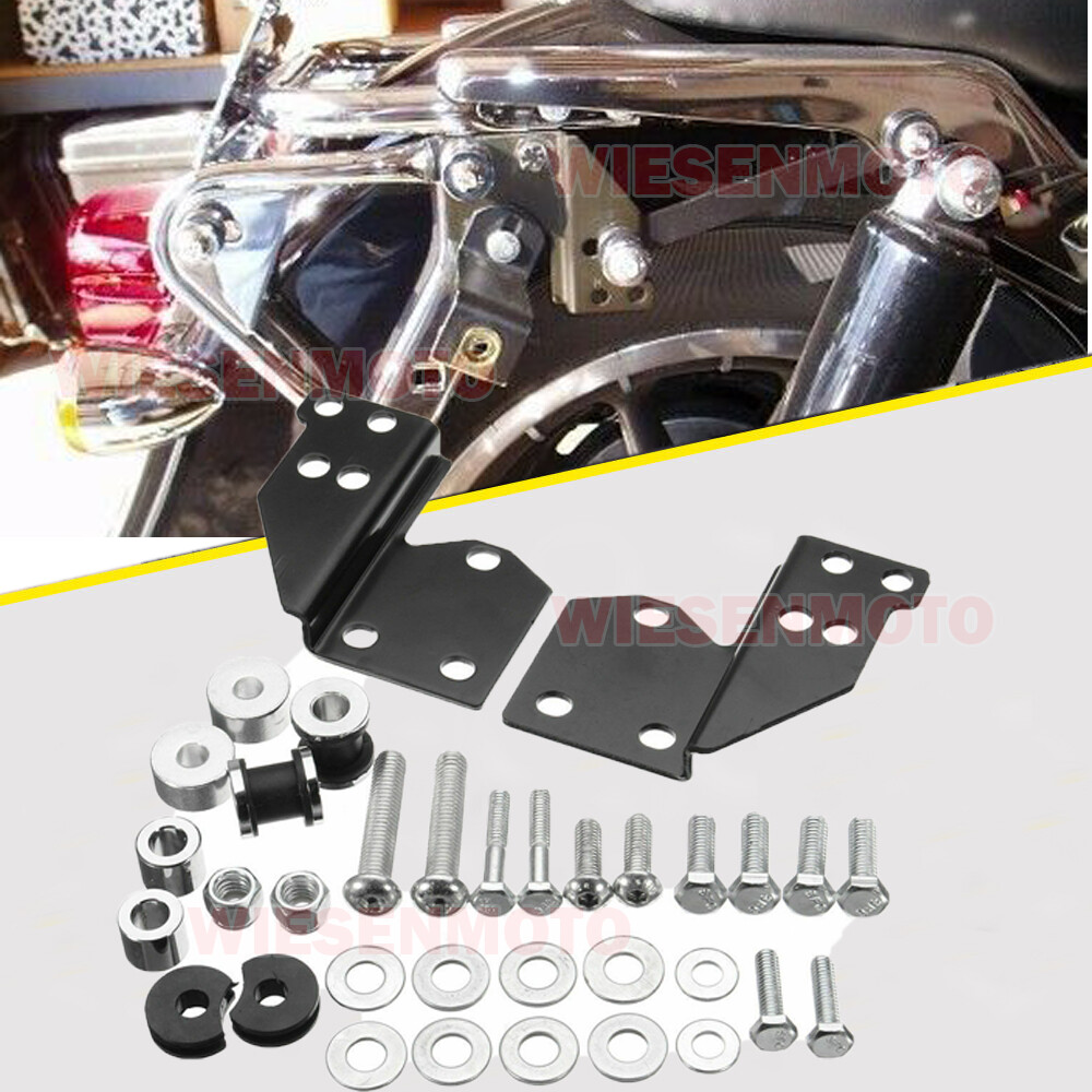 FOR 97-08 Harley Touring Quick Release Sissy Bar Backrest Docking Hardware