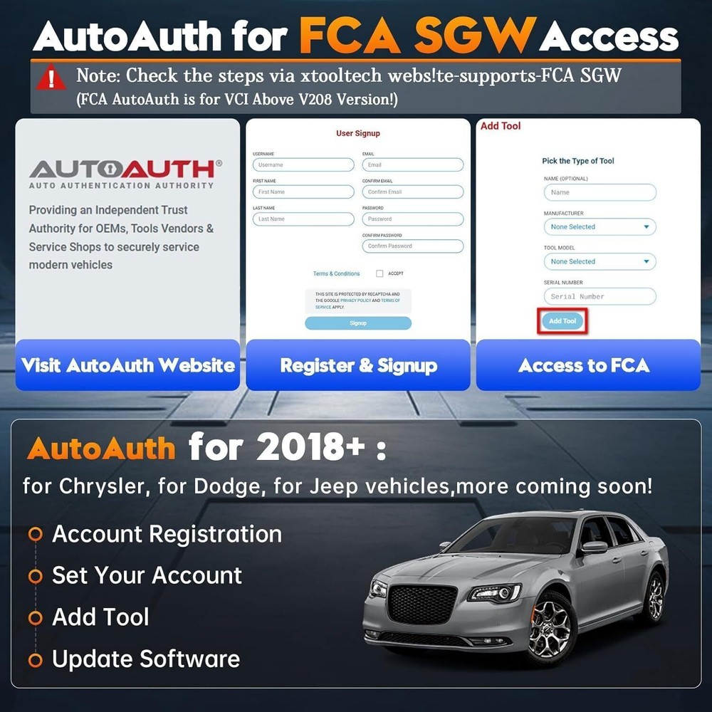 XTOOL D7 V2.0 Bidirectional All System Diagnostic Tool ECU Coding Key Programmer