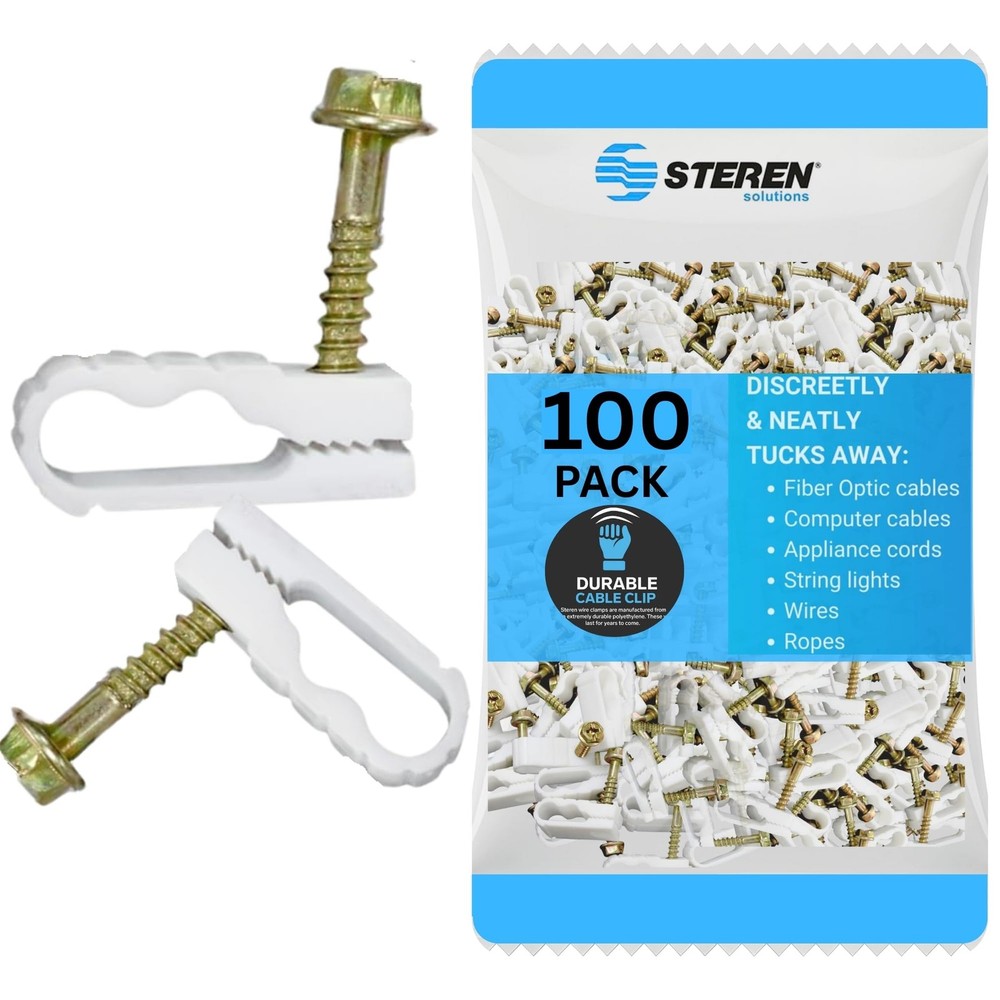 Coaxial Cable Clips - Cable Holder - Wire Clips - Siding Clips for Hanging - ...