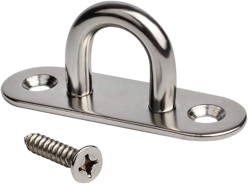 10-Pack 304 Stainless Steel Ceiling Hook Ring Hooks 1. 8 inch M5 Strip Type E...