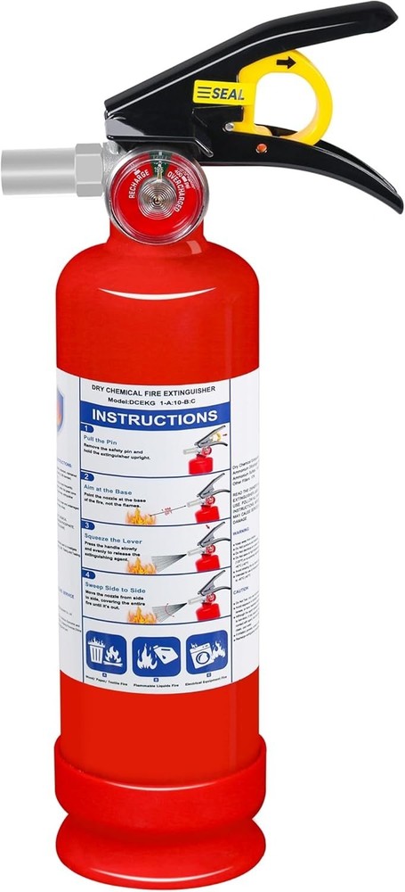 Compact 2.5 lb ABC Fire Extinguisher - Quick-Release Handle