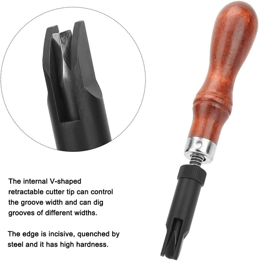 V Type Push Groover, Cove Base Groover Tool, Cotton Crochet Thread Type Push Gro