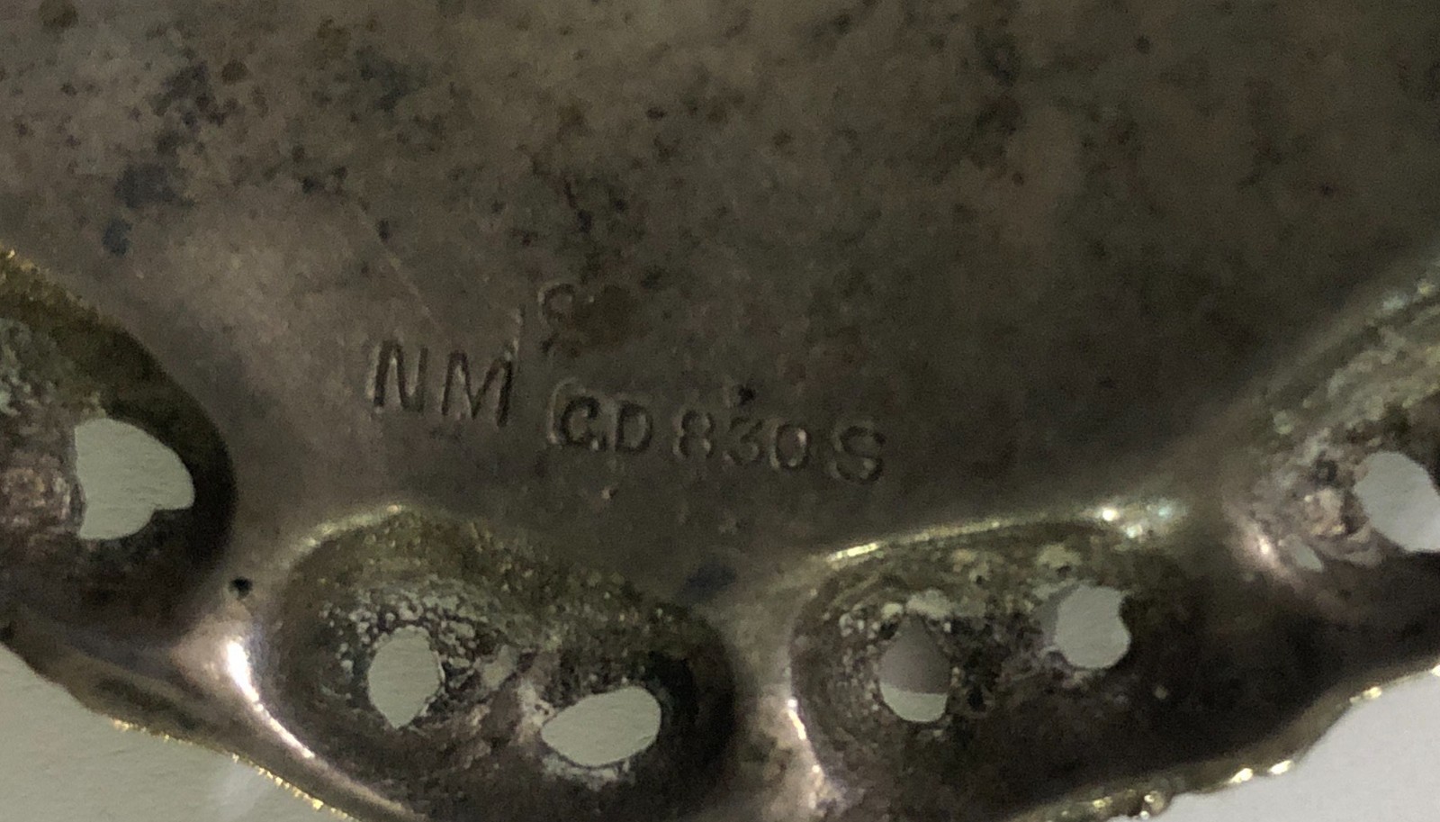 Antique Norwegian / Norway SILVER BROOCH Skier 830 Silver Nørsk Mønster Pin