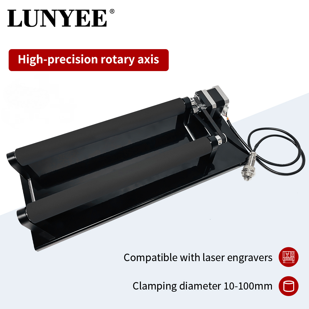 CNC laser Engraver Y-axis Rotary Roller Engraving Module for Cylindrical Objects