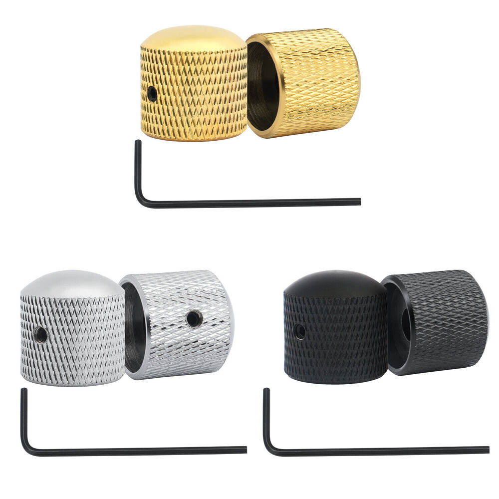 10Pcs Guitar Knobs Metal Dome Volume Tone Control Knobs for Electric Guitar Bass