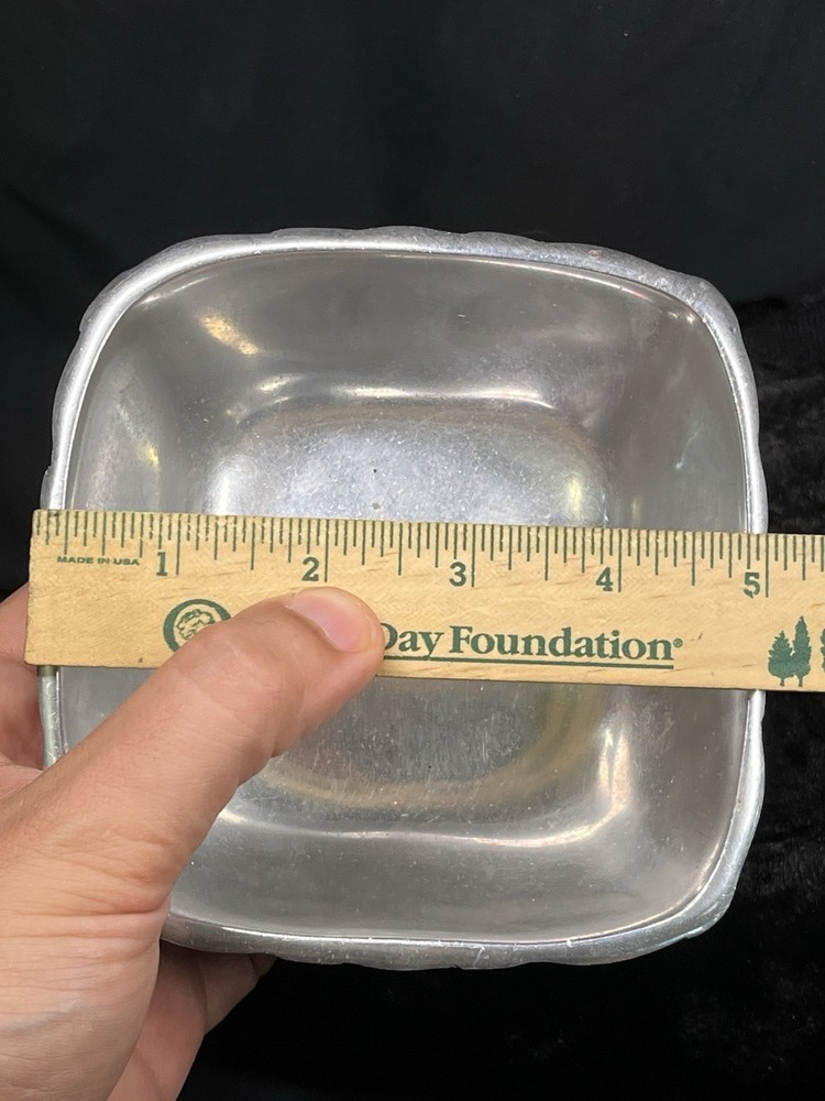 Vintage Towle Silversmiths Silver Woven Basket Pattern Candy Dish 5” Decorative