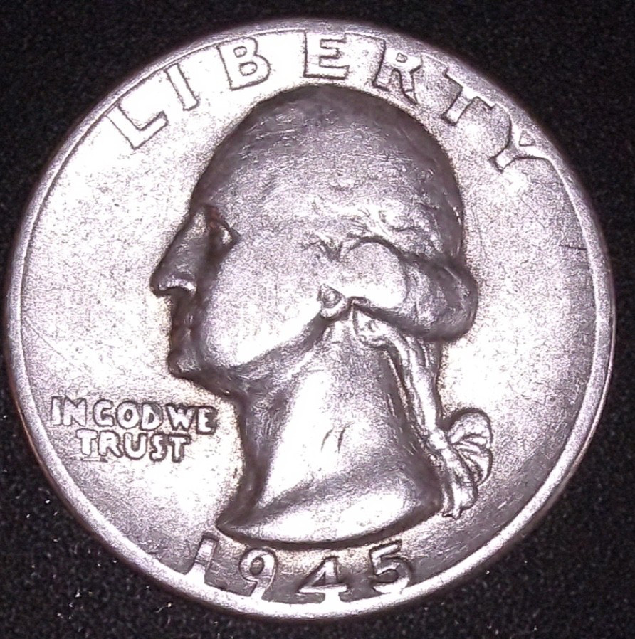1945-P WASHINGTON SILVER QUARTER