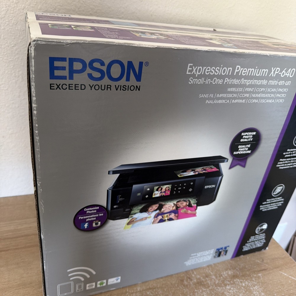 BRAND NEW FACTOR SEALED Epson Expression XP-640 AIO Inkjet Wireless Printer