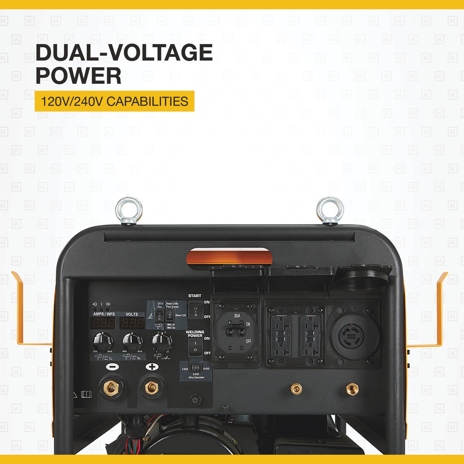 Klutch 7kW Multi-Process Engine-Driven Inverter DC Arc Welder/AC Generator with