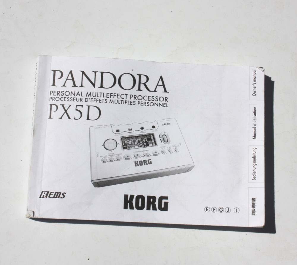 Korg Pandora PX5D Multi-Effects Processor MANUAL