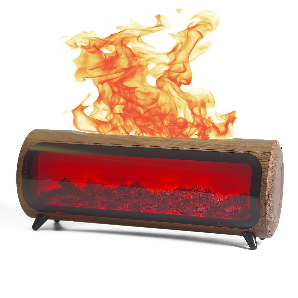 Flame Fireplace Aroma Diffuser-Aromatherapy Essential Oil Diffusion-7 Flame C...