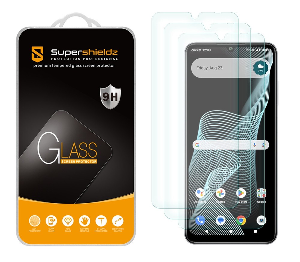 [3-Pack] Supershieldz Tempered Glass Screen Protector for Cricket Icon 6