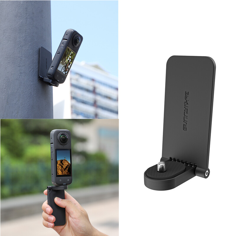 For Insta360 X4 Magnetic Adjustable Angle Base Camera Handle Scene Stand Black