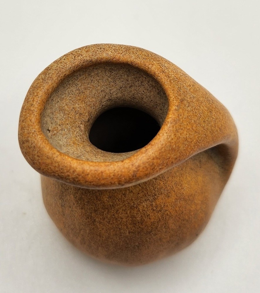 Miniature, Small Ceramic Brown Water Pitcher, 2"