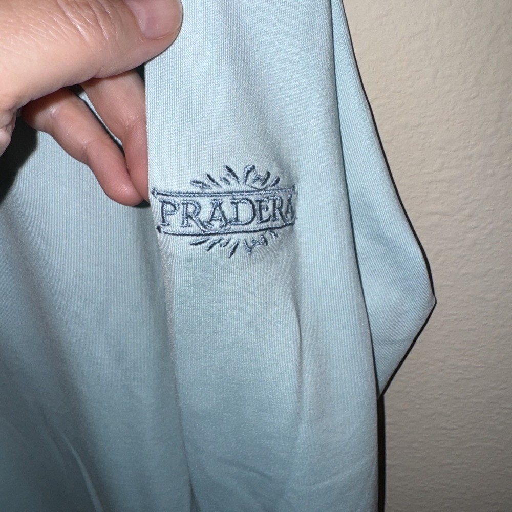 FootJoy Mens Light Blue Quarter Zip Pullover Golf Sweater Small Pradera Logo